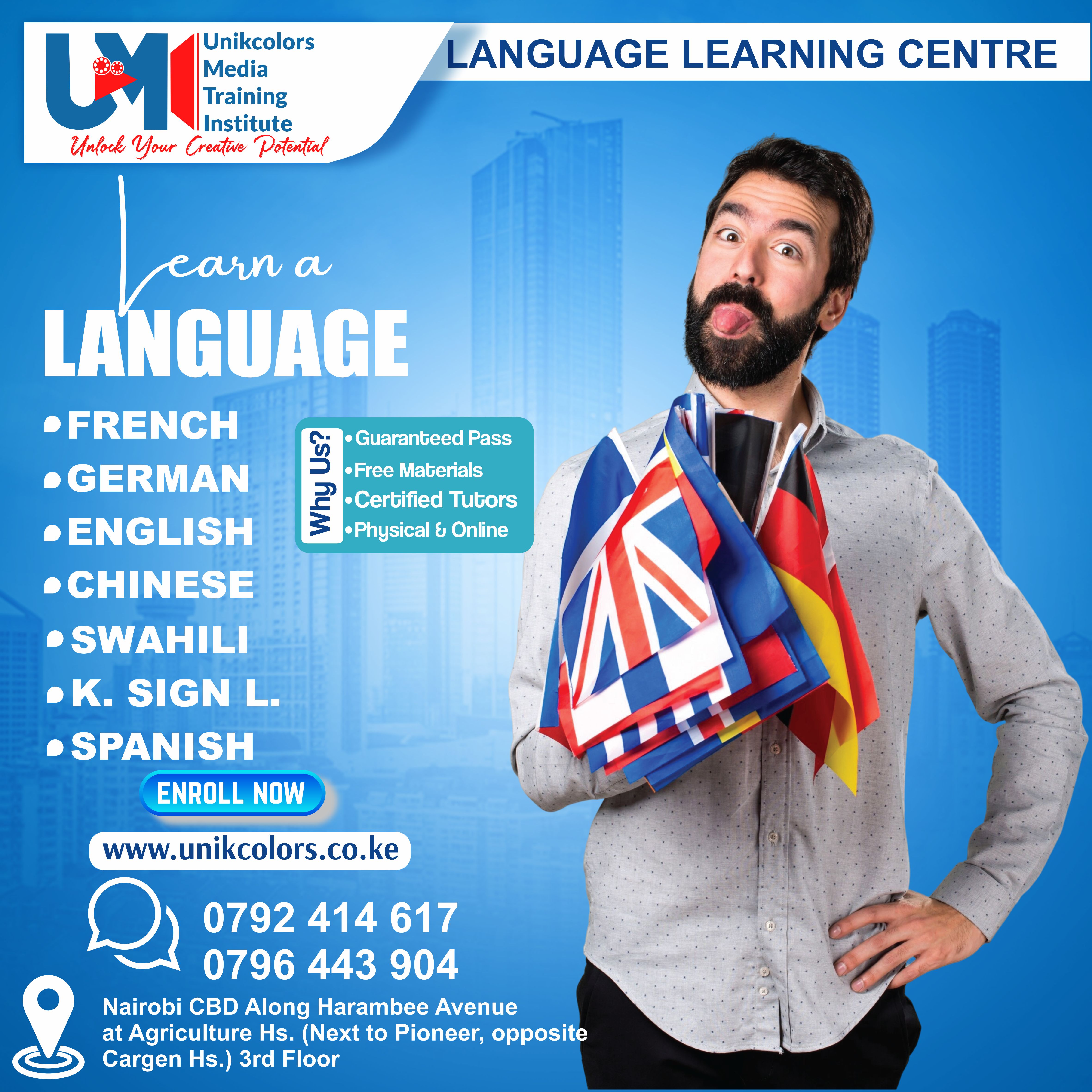 LANGUAGE TRAINING CENTRE - GERMAN | ENGLISH | FRENCH | CHINESE | SPANISH | SWAHILI | KENYA SIGN LANG